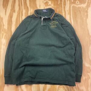 Vintage 90s Polo Ralph Lauren “Country RLPC” Rugby Shirt – Green – Men’s L